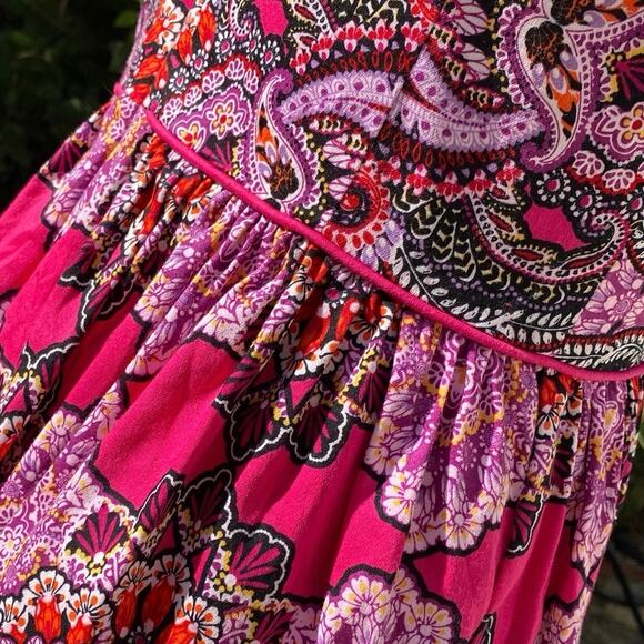 Pleated Multicolor Dress Sleeveless Summer Maggy London 6 Bright Floral Brunch - Picture 4 of 12